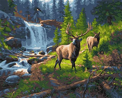 Forest Deer Paint By Numbers - Numeral Paint Kit