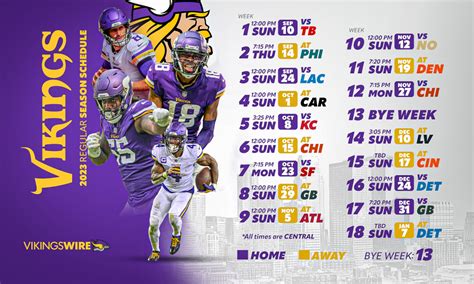 Minnesota Vikings’ complete 2023 schedule