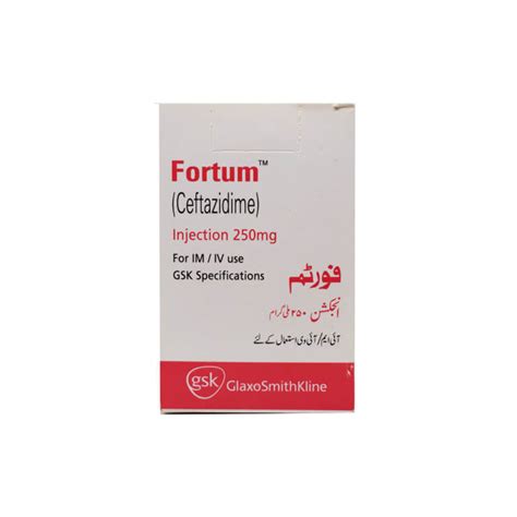 Fortum Inj 250mg 1Vial price in Pakistan