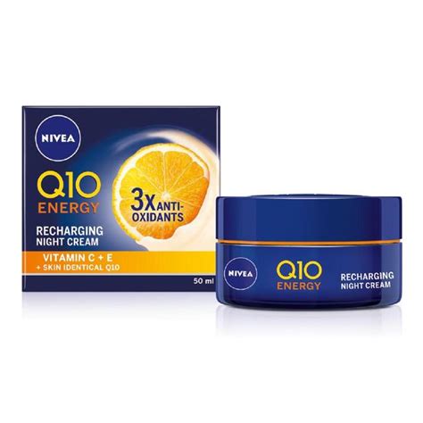 NIVEA Q10 Energy Anti-Wrinkle Recharging Night Face Cream with Vitamin ...