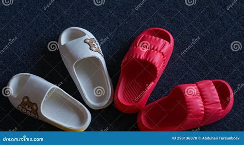 Various Types of Rubber Shoes Stock Photo - Image of studio, colored ...