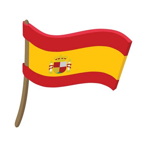 icono de la bandera de España, estilo de dibujos animados 14367851 ...