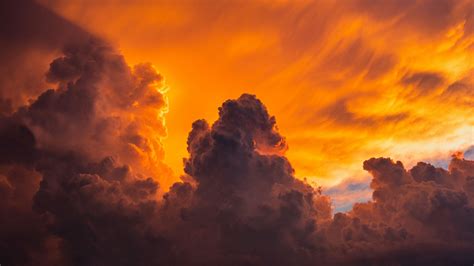 Download wallpaper 3840x2160 sunset, clouds, sky, horizon 4k uhd 16:9 ...