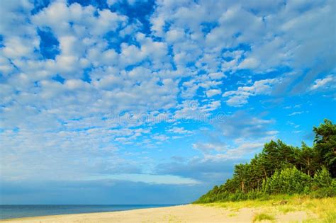 Cloudscape with Stratocumulus Cloud Formation Over the Beach at Baltic ...