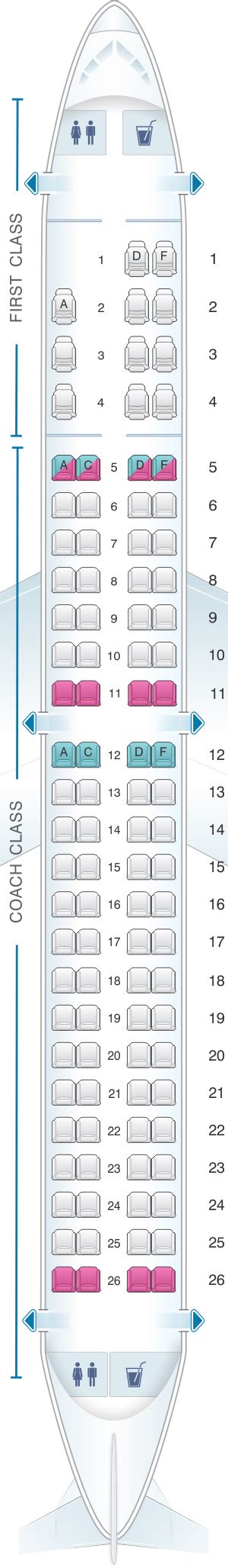 Seat Map US Airways Embraer 175 | SeatMaestro