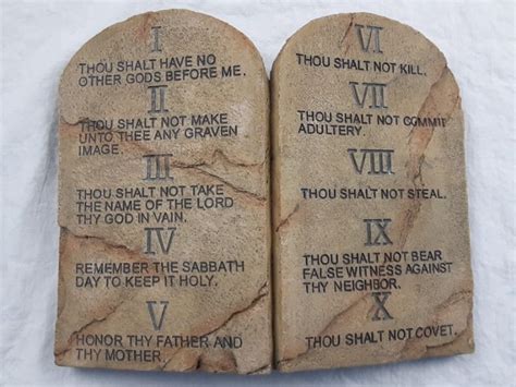 Moses Stone Tablets 10 Commandments Wall on Mercari | 10 commandments ...