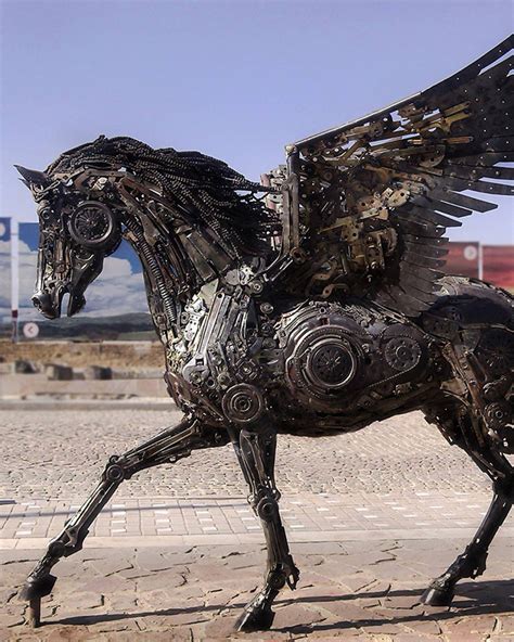 Pegasus Sculpture by Hasan Novrozi — GeekTyrant