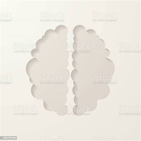 Simple Brain Shaped Cut Out Stock Illustration - Download Image Now ...