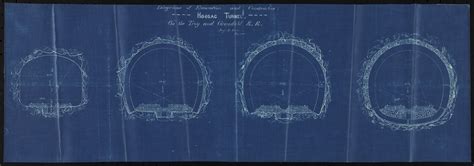 Diagram of excavation and construction. Hoosac Tunnel, on the Troy and ...