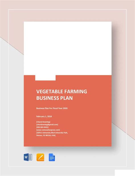 Vegetable Farming Business Plan Template in Word, Pages, Google Docs ...