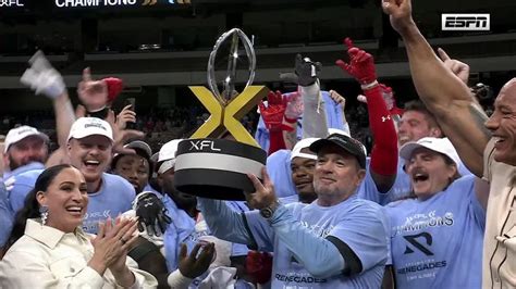 Renegades celebrate victory with XFL championship trophy lift - ESPN Video