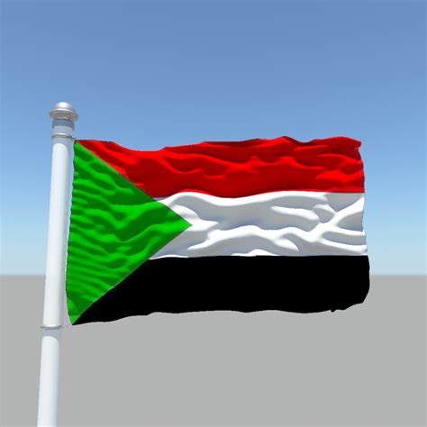 Sudan flag 3D Model OBJ FBX MA MB MTL | CGTrader.com