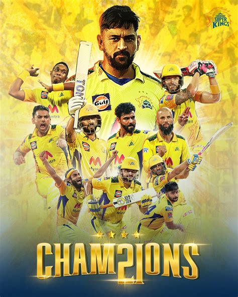 Chennai Super Kings on Twitter: "💛💛💛💛 🥳🥳🥳🥳 #SuperCham21ons #CSKvKKR # ...