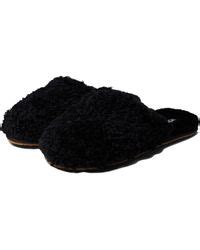 UGG Fur Maxi Curly Slide Slippers in Sand (Natural) | Lyst