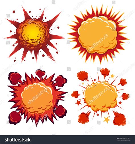 Boom Comic Book Explosion Vector Illustration Stock Vector (Royalty ...