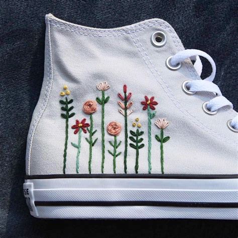 Audrey Wu on Instagram: “FLORAL CONVERSE - color: light grey size: 9 ...