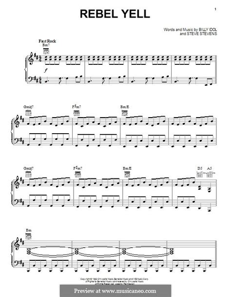 Rebel Yell by S. Stevens - sheet music on MusicaNeo