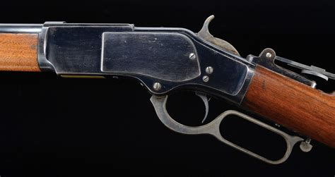 Lot Detail - (A) FANTASTIC WINCHESTER FIRST MODEL 1873 RIFLE WITH BLUED ...