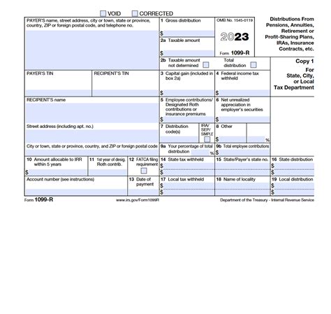 1099 Form 2023 Printable Free Pdf One Page