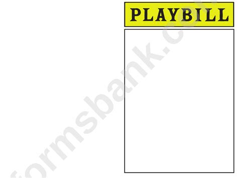 Playbill Template Free Word