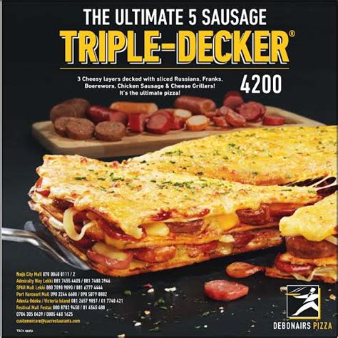 The New 5 Sausages Ultimate Triple Decker Pizza! - All Nigerian Recipes ...