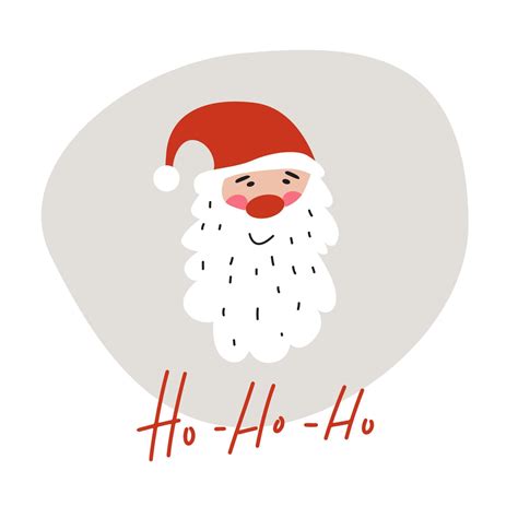 Cute Santa clause with ho ho ho sign. 13741369 Vector Art at Vecteezy