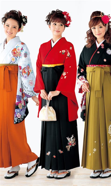 Hakama, kind of Kimono, dressed on special occasion like graduation ...