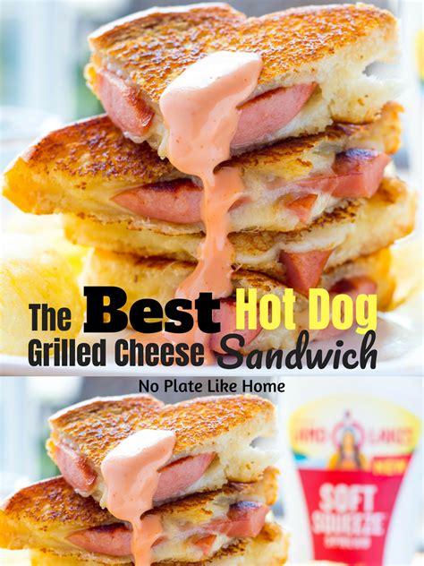 Best Hot Dog Grilled Cheese Sandwich with Dipping Sauce | Easy ...