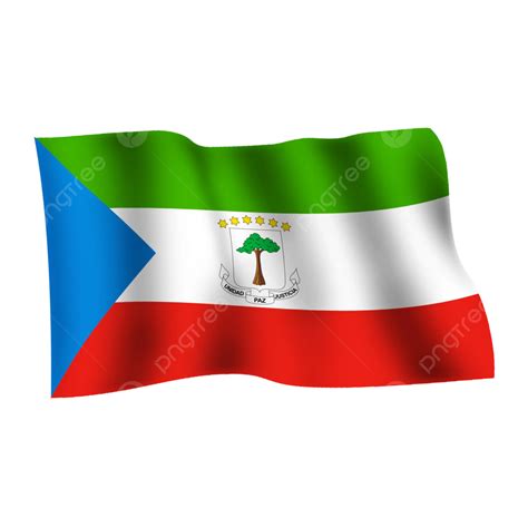 Equatorial Guinea Waving A Flag On Transparent Background, Equatorial ...