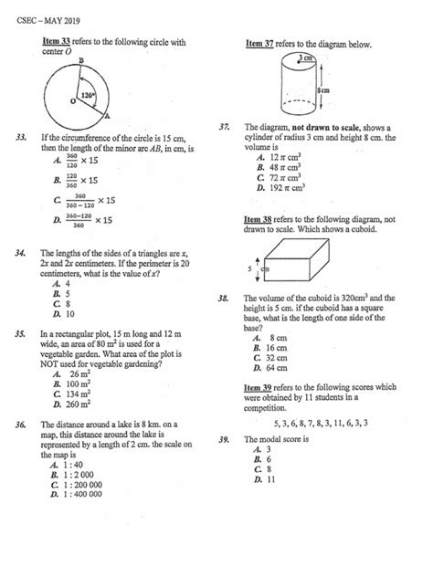 Math Past Paper 1 (2019 - 2021) | PDF