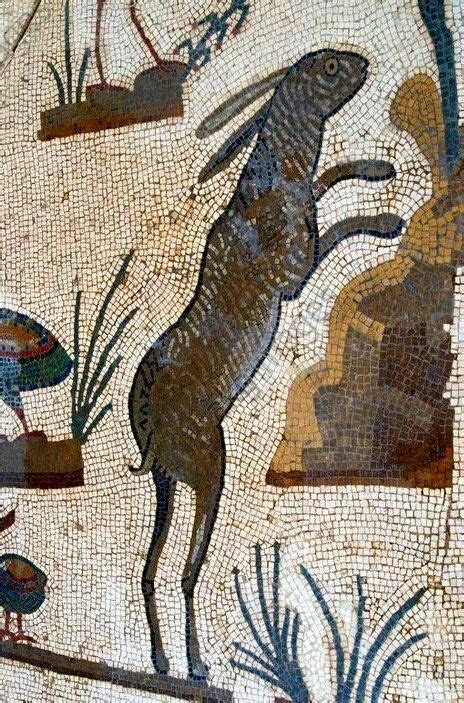 Roman Rabbit Mosaic Art from Ancient Mactaris