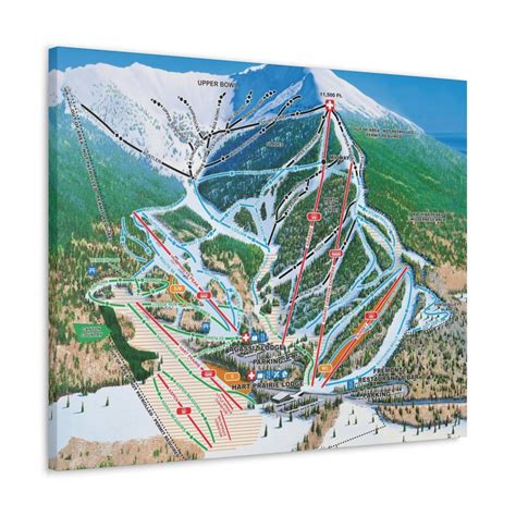 Arizona Snowbowl Trail Map Canvas Poster AZ Ski Resort - Etsy