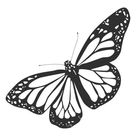 Monarch butterfly silhouette - Transparent PNG & SVG vector file