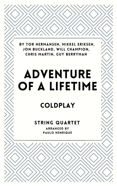 Adventure Of A Lifetime (arr. Paulo Henrique) Sheet Music | Coldplay ...