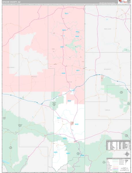 Apache County, AZ Maps