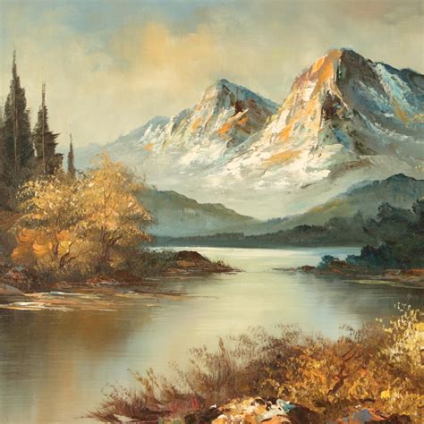 Antonio Oil Painting of Mountain Landscape | EBTH