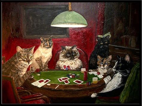 cats playing poker print - Google Search | Cat painting, Dogs playing ...