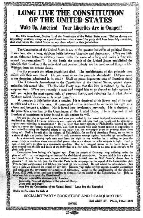 Charles Schenck Leaflet Opposing the Draft - Page 2