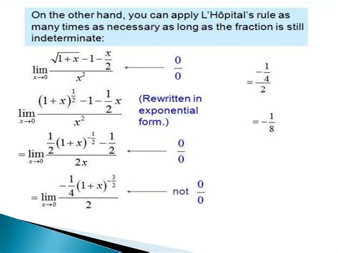 Indeterminate Forms and L' Hospital Rule | PPT