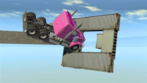 Beamng drive - Improbable Truck Stunts - YouTube