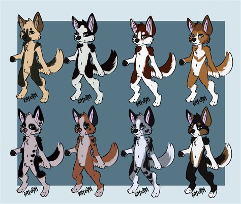 Anthro dog adopts OPEN 4/8 by PaddlySwagglyArt on DeviantArt