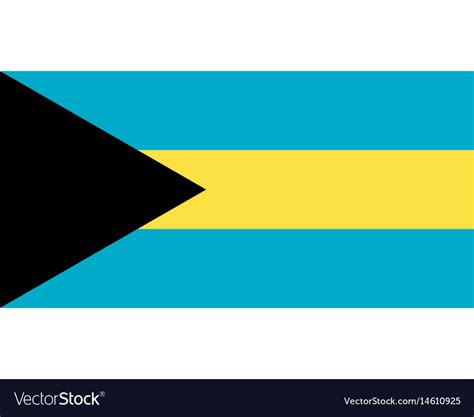 Colored flag of the bahamas Royalty Free Vector Image