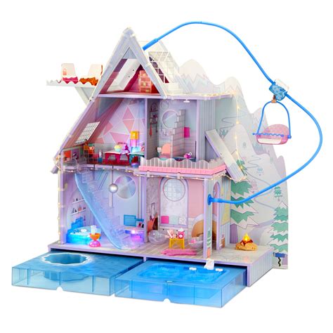 LOL Surprise OMG Winter Chill Cabin Wooden Doll House with 95 ...