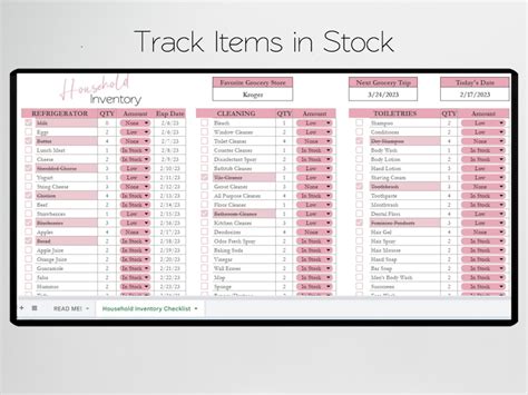 Household Inventory Checklist Home Inventory Tracker - Etsy