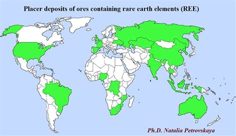 Ph.D. Natalia Petrovskaya: Map of the placer deposits of ores ...