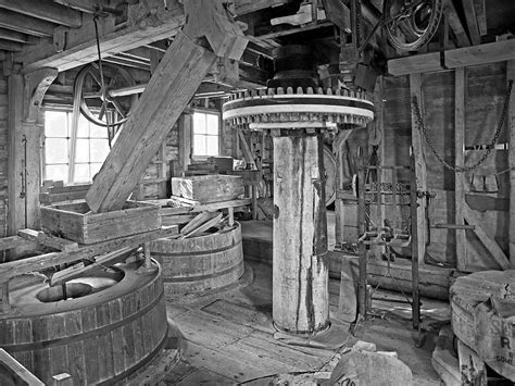 Old Flour Mill In Black and White Photograph by Gill Billington