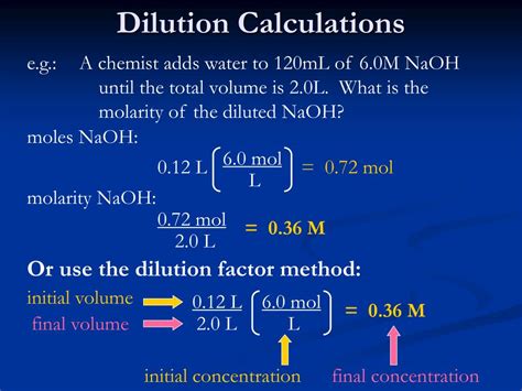 PPT - Dilution Calculations PowerPoint Presentation, free download - ID ...