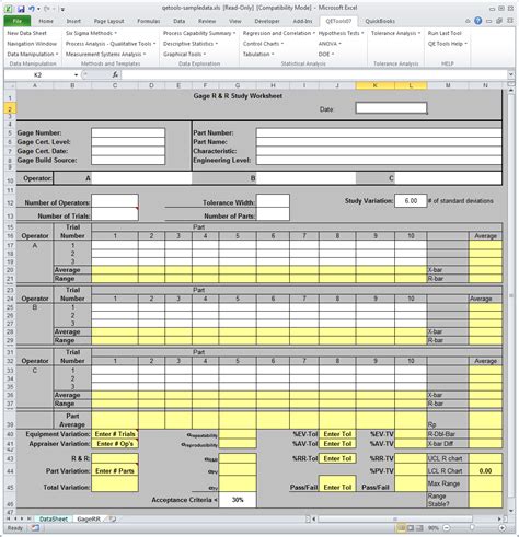 Dmaic Template Excel