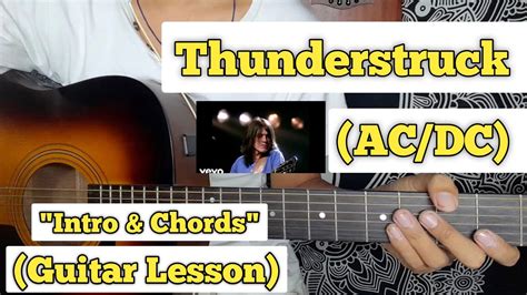 Thunderstruck - AC/DC | Guitar Lesson | Intro & Chords | (With Tab ...