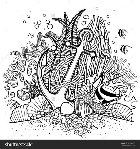 Image result for seaweed outline | Coral reef drawing, Drawings, Ocean ...